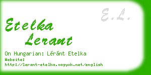 etelka lerant business card