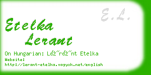 etelka lerant business card